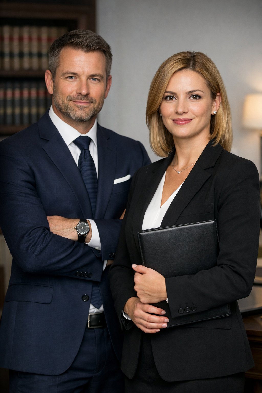 Advokat Mette Gram og Lars Vestergaard